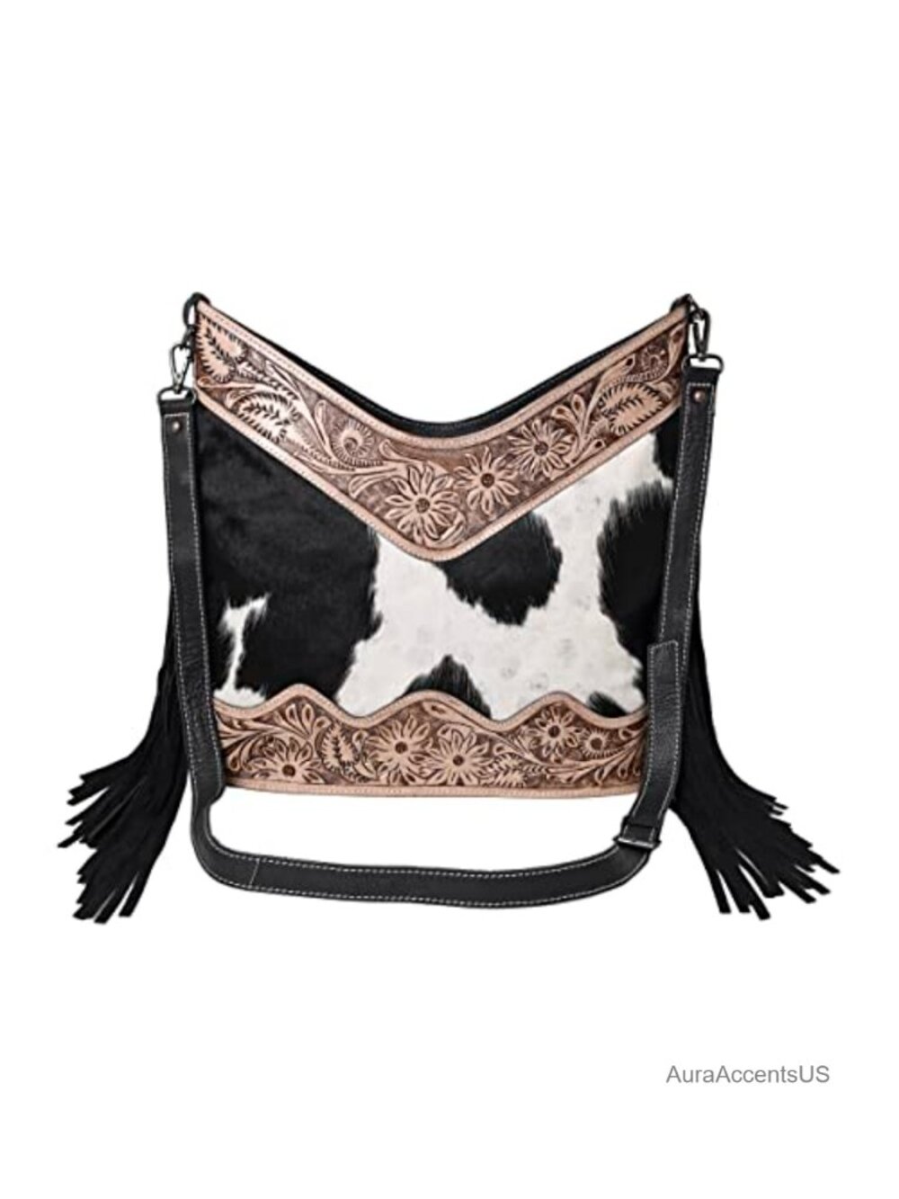 Genuine Cowhide Leather Crossbody Sling Bag Handmade Western Shoulder Purse